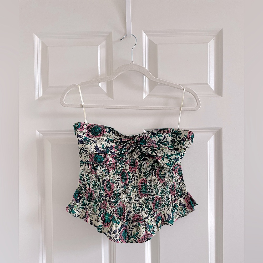 Free People Floral Tube Top